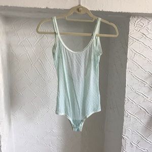 nais lingerie bodysuit in mint dot